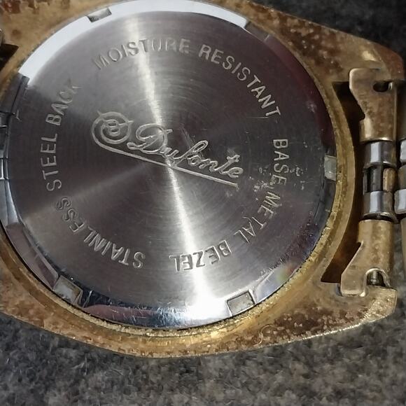 🔥RARE Vintage Lucien Piccard Dufonte Diamond Quartz Men's 35.5mm Watch - Picture 4 of 5